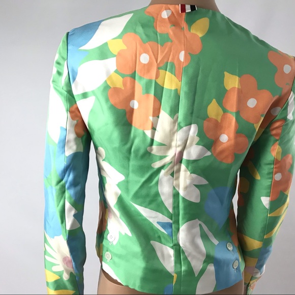 Thom Browne Women's Multicolor Floral Silk Blazer - Picture 5 of 7